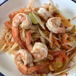 ตำไทยกุ้งสุก 6 ตัว