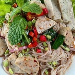 ยำขนมจีน หมูยอ