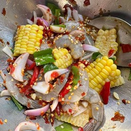 กุ้งสด ข้าวโพด
