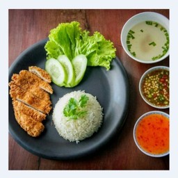 [ข้าวมันไก่มุกดา] ข้าวมันไก่ทอด