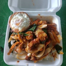 พริกเผาหมูกอบพิเศษ+ดาว+น้ำซุปจุกๆทานได้2คนคะไม่จุกมาด่าที่ร้านเลยคะแป็ปซี่แก้วโอ่ง