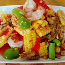 ตำข้าวโพดกุ้งสุก
