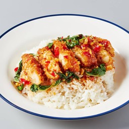 ข้าวกะเพราไก่กรอบ