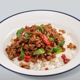 ข้าวกะเพราเนื้อสับ