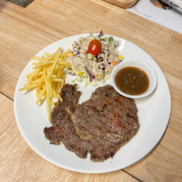 สเต็กเนื้อริปอาย (โคขุน)