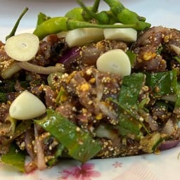 ก้อยแห้งมะนาว ( เนื้อ )