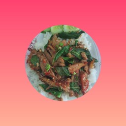 ข้าวราดกะเพราเป็ดย่าง