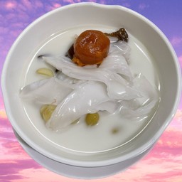 บัวลอยไข่เค็มมะพร้าวอ่อนแปะก๊วยกะทิ