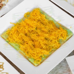 โรตีสังขยาใบเตย+ฝอยทอง