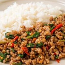 ข้าวกระเพราหมูสับ