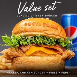 Classic Chicken Burger Set