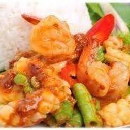 ผัดพริกแกงทะเลราดข้าว(พริกแกงใต้)(RBH 60B.)