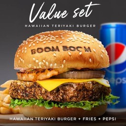 Hawaiian Teriyaki Burger Set