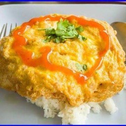 ไข่เจียวไก่สับราดข้าว(RBH 45B.)