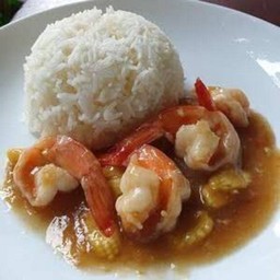 กุ้งผัดน้ำมันหอยราดข้าว(RBH 60B.)