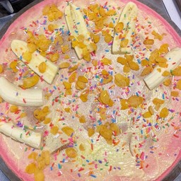 เครปร้อน แยมวานิลา+กล้วย+คอนเฟรค+สายรุ้ง