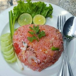 ข้าวผัดหมูซอสแดง+ไข่ดาว