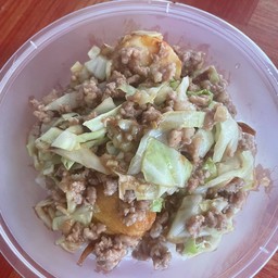 ข้าวผัดกะหล่ำเต้าหู้ไข่(ไม่พริก)