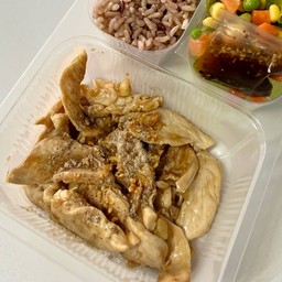 เซ็ตข้าว-ทอดกระเทียมไร้น้ำมัน-มินิสลัด คลีน