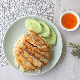 ข้าวมันไก่ทอด