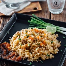 ข้าวผัดมันกุ้งหมูสับ (จานเล็ก)