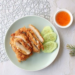 ไก่ทอดสับจานใหญ่