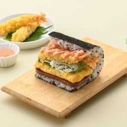 ข้าวปั้นกุ้งทอดไข่ปลาคอดมายองเนส