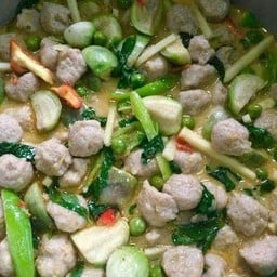 ขนมจีน เขียวหวานปลากรายยอดมะพร้าว