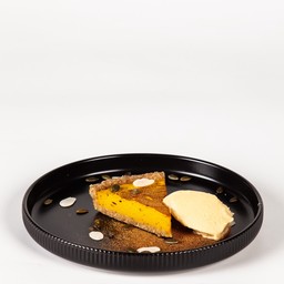 Spiced Pumpkin Pie with Vanilla Ice Cream - GF