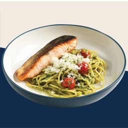 สปาเก็ตตี้แซลมอนซอสเพสโต้