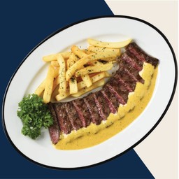 เนื้อวากิวรัมพ์ย่างกับซอส คาเฟ่ เดอ ปารีส์