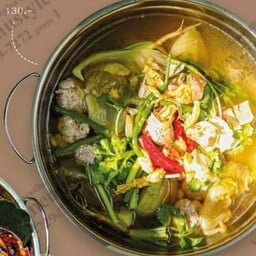 ต้มผู้กอง (เกียมฉ่ายหมูสับ) (กับข้าว)
