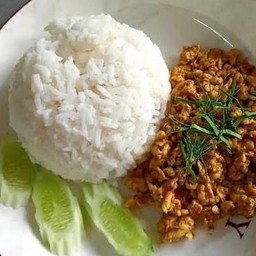 ข้าวคั่วกลิ้งหมู