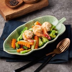 บล็อคโคลี่ผัดกุ้ง