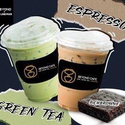 Ice Espresso + Ice Green Tea + บราวนี่