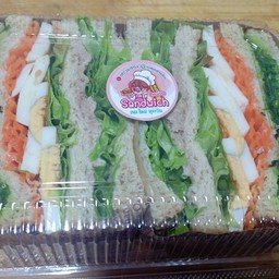 แซนวิช ไข่ต้ม+สาหร่ายญี่ปุ่น+ทูน่า