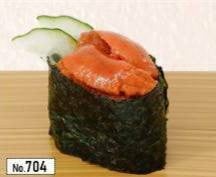 704.UNI NIGIRI(1pcs )ข้าวห่อสาหร่ายหน้าไข่หอยเม่น