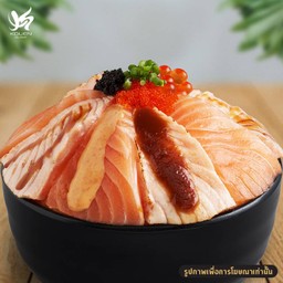 Salmon Variety Don Set เซ็ตข้าวหน้าปลาแซลมอนวาไรตี้
