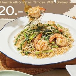 หมี่ผัดกะเฉดกุ้ง