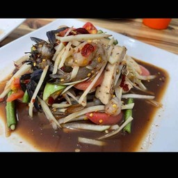 ตำปูปลร้าหมูยอกุ้งสด