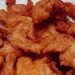 เนื้อไก่ปนหนังทอด