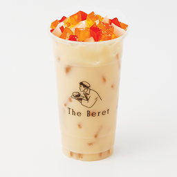 ชาเขียวยาคูลท์เรนโบว์เยลลี่ (Yakult Green Tea with Rainbow Jelly)