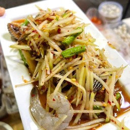 ส้มตำปลาร้ากุ้งสดหอยแครง