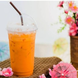 ชาเย็น+ขนมปังปิ้งเนยนม2 แผ่น