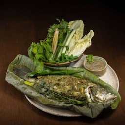 ปลากะพงย่างสมุนไพร(Grilled fish with Thai herb)