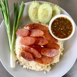 ข้าวกุนเชียง ราดน้ำหมูแดง