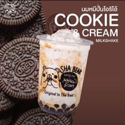 นมหมีปั่นโอรีโอ้(Cookie and Cream Milkshake)