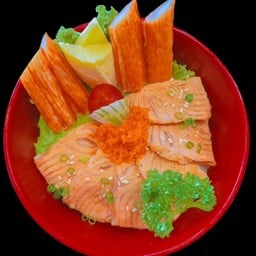 ข้าวหน้าแซลม่อนเบิรน