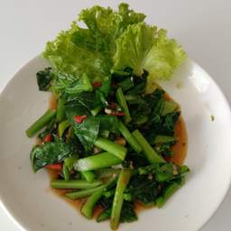 เมนูผัดคะน้า(ราดข้าว)