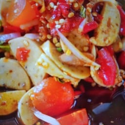 ตำไข่แดงเค็ม+หมูยอ